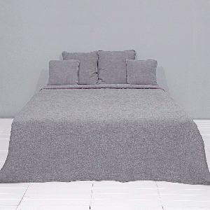 Bedsprei Stonewashed Grey 230 x 260 cm