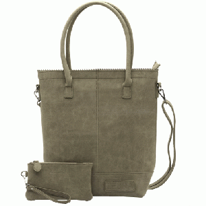 Zebra Trends - Zebra Natural Shopper met rits Taupe