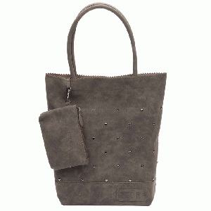 Zebra Trends - Zebra Natural Shopper met Studs Army Green Suedine