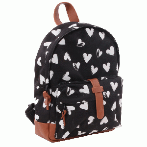 Kidzroom Rugzak Black Hearts