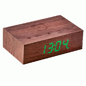 Gingko - Flip Click Clock Walnut