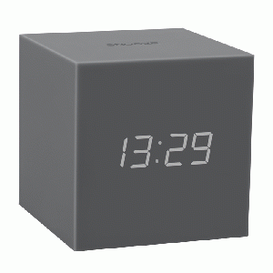 Gingko - Gravity Cube Click Clock Grey