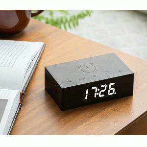 Gingko - Flip Click Clock Black