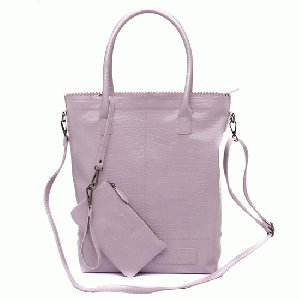 Zebra Trends - Zebra Natural Shopper Croco met rits Purple