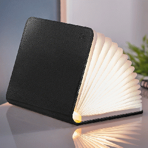 Gingko Large Smart Book Light Black Leather