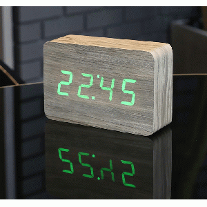 Gingko - Brick Click Clock Ash