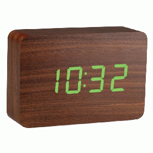 Gingko - Brick Click Clock Walnut