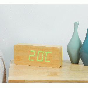 Gingko - Slab Click Clock Beech