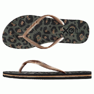 XQ Footwear - Flip Flops Teenslippers Dames army green - maat 37