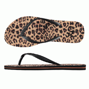 XQ Footwear - Flip Flops Teenslippers Dames panter bruin/zwart - maat 39