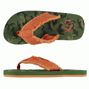 XQ Footwear - Flip Flops Teenslippers Boys army green - maat 25/26