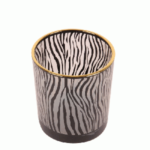 Theelichthouder Zebra Black & White 8 cm