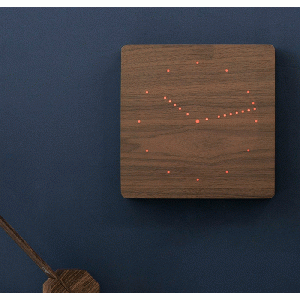 Gingko - Analogue Click Clock Walnut