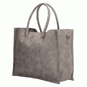 Zebra Natural Bag Lisa XL Middengrijs Suedine