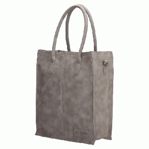 Zebra Natural Bag Rosa Middengrijs Suedine