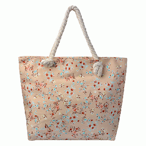 Juleeze - Strandtas Bloemetjes beige