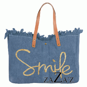 Zaza'z - Strandtas Smile blauw