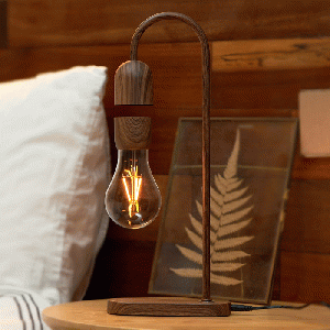 Evaro Lightbulb Lamp Walnut