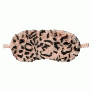 Warmwaterkruik met slaapmasker Leopard roze