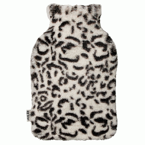 Warmwaterkruik met slaapmasker Leopard crème