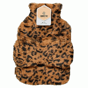 Warmwaterkruik met slaapmasker Leopard bruin