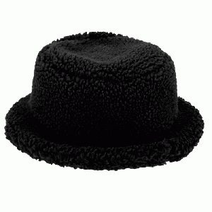 Sarlini - Bucket hat teddy zwart