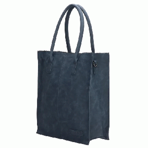 Zebra Natural Bag Rosa Jeans Blauw Suedine