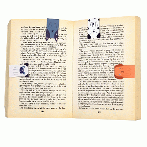 Magnetische boekenleggers Dog (4 stuks)