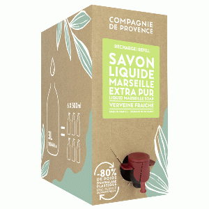 Savon de Marseille vloeibare handzeep Extra Pur Verveine Fraîche 3 liter eco-navulling