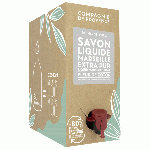 Savon de Marseille vloeibare handzeep Extra Pur Fleur de Coton 3 liter eco-navulling