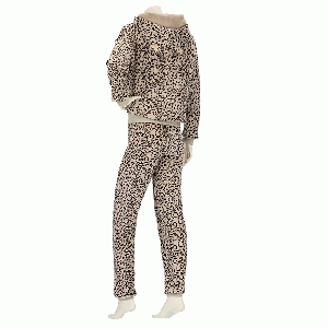 Huispak dames Leopard beige - maat L/XL