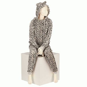 Huispak dames Leopard beige - maat L/XL