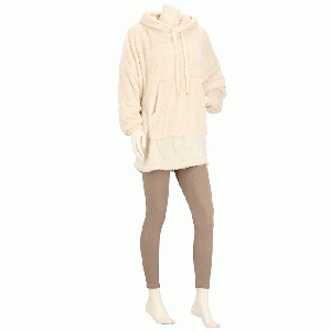 Huggle Hoodie dames Effen licht beige - one size