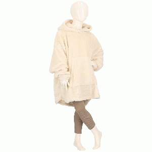 Huggle Hoodie Kids Effen licht beige - maat 128-158