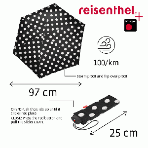 Umbrella Pocket Mini opvouwbare paraplu - White Dots