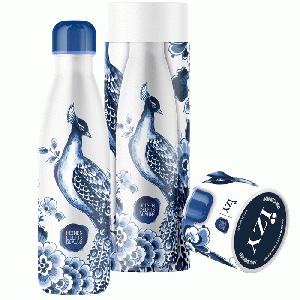 IZY Bottles - Delfts Blauwe Vogels Drinkfles RVS 500 ml