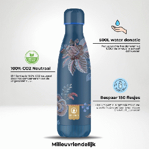 Pip Studio - CeCe Fiore drinkfles RVS 500 ml