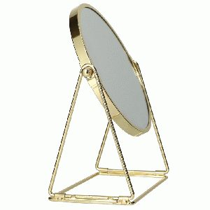 Make-up spiegel op frame (3x vergrotend) - goud