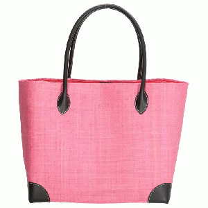 PE Florence - Raffia Rieten Mand roze