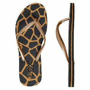 XQ Footwear - Flip Flops Teenslippers Dames animal goud - maat 38