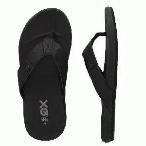 XQ Footwear - Flip Flops Teenslippers Heren met kussenzool black/black- maat 42