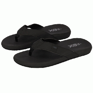 XQ Footwear - Flip Flops Teenslippers Heren met kussenzool black/black- maat 41