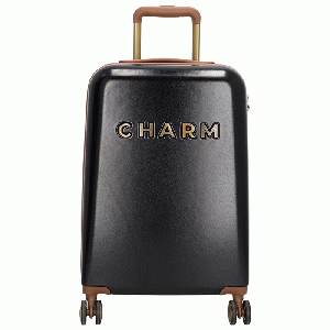 Charm London Travel Trolley Handbagage Koffer S - Zwart