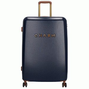 Charm London Travel Trolley Koffer L - Blauw