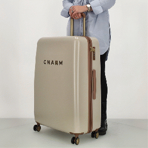 Charm London Travel Trolley Koffer L - Beige