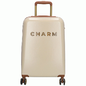 Charm London Travel Trolley Handbagage Koffer S - Beige