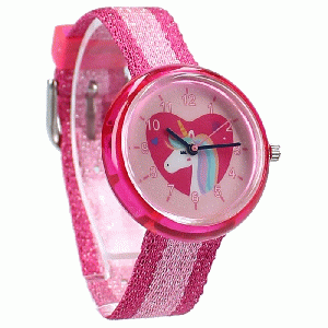 Prêt Horloge Kids Time Unicorn roze