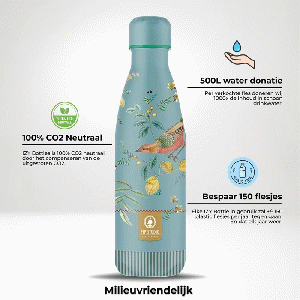 Pip Studio - Little Birds (blue) drinkfles RVS 500 ml