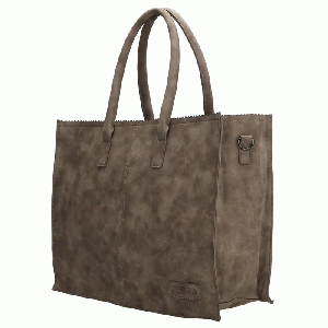 Zebra Natural Bag Lisa XL Donkerbruin Suedine