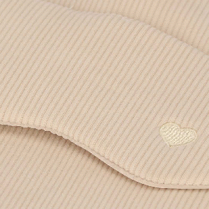 Warmwaterkruik met slaapmasker Rib beige